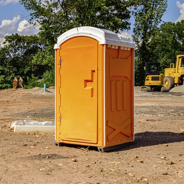 how often are the portable restrooms cleaned and serviced during a rental period in Palmview